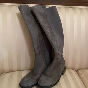 NEW Cole Haan Grand 360 Charcoal Suede Heeled Boots Size 8B no box